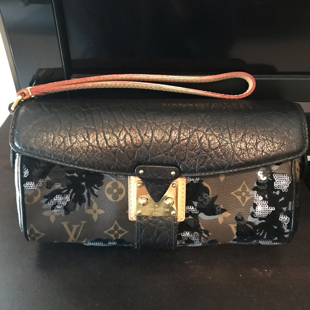 LOUIS VUITTON Monogram Fleur de Jais Manege Bag